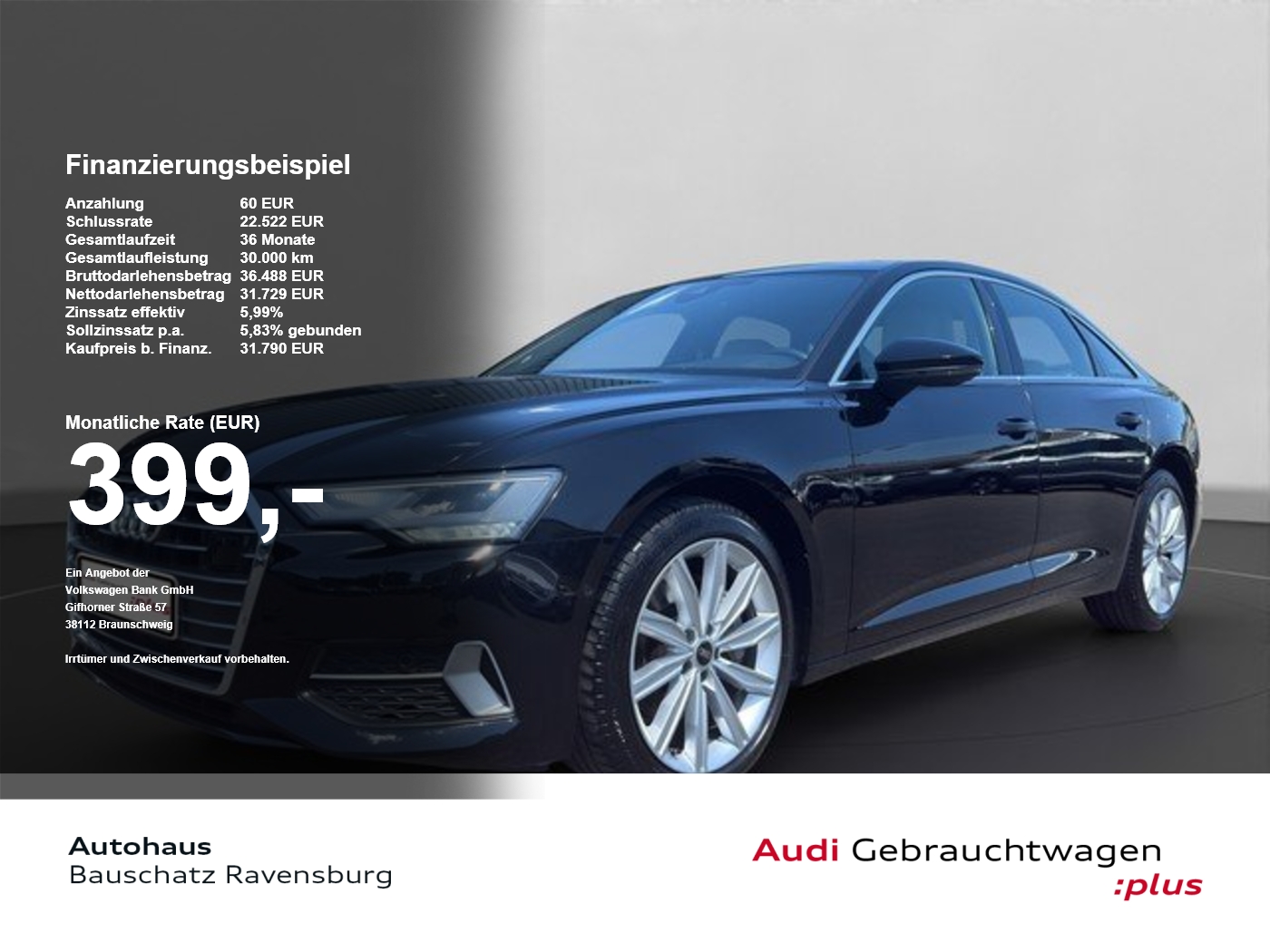 Audi A6 Lim. 45 TFSI S tronic sport LED*NAVI*LEDER LED SoundSys ACC PDC Kam.