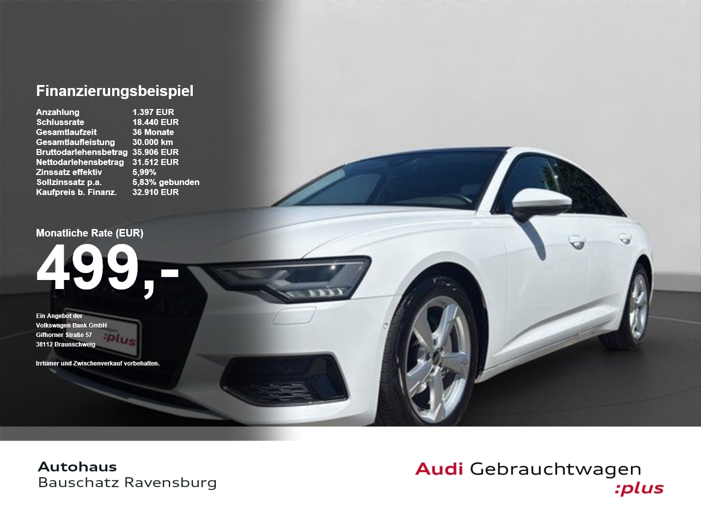 Audi A6 Lim. 40 TDI sport *LED*AHK*SOUND*RFK*VIRTUAL* SpurH el.Heck LM Navi ACC