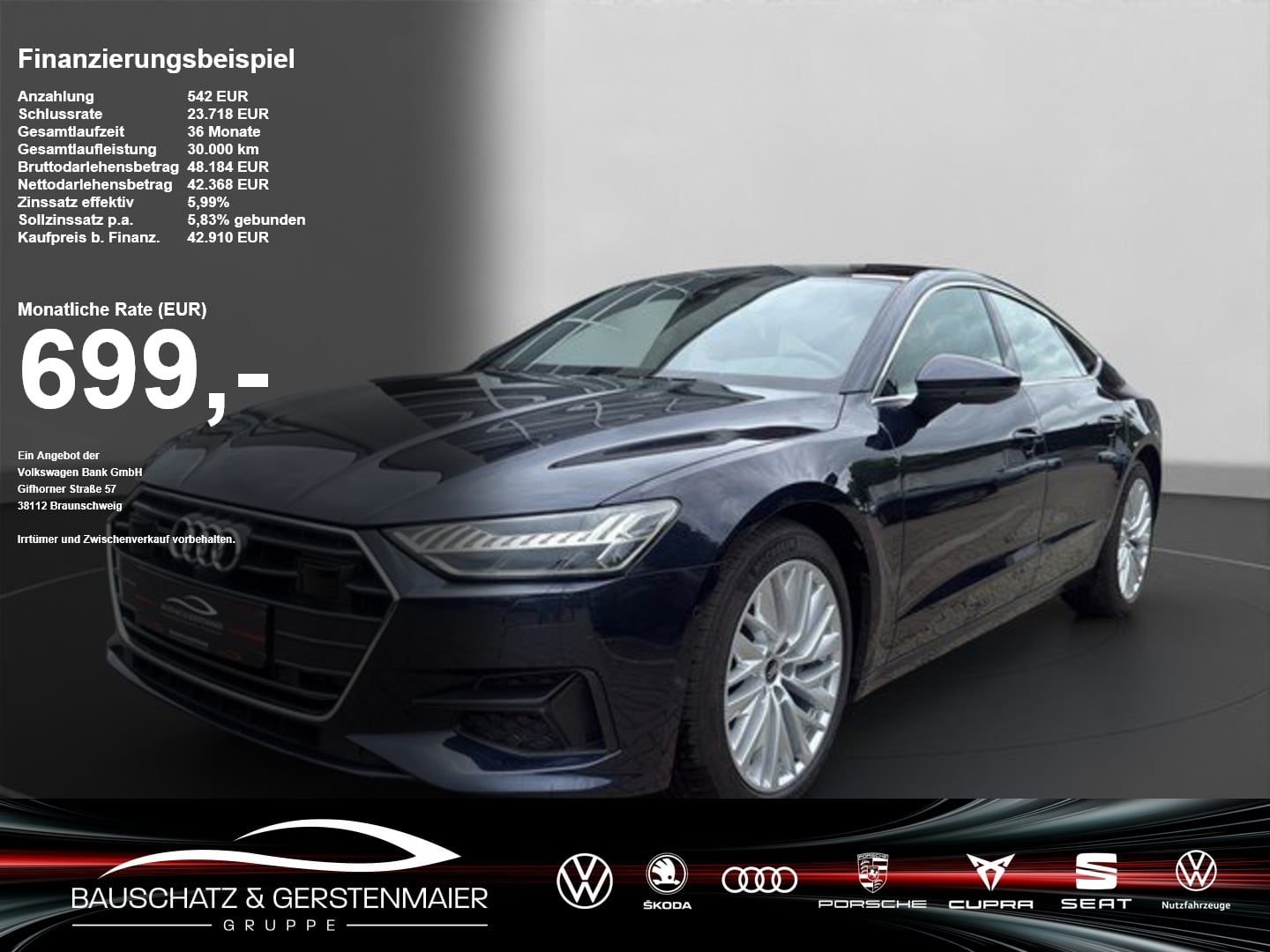 Audi A7 Sportback 45 TDI quattro *PANO*MATRIX*SOUND* SpurH el.Heck