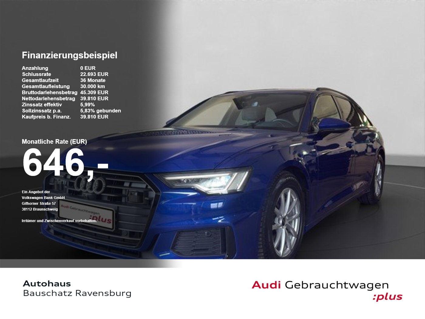 Audi A6 Avant 45 TDI quattro sport *MATRIX*STHZ*AHK* Akustikglas