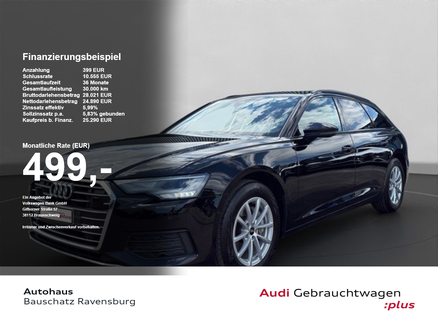 Audi A6 Avant 40 TDI *LED*AHK*NACI*ACC*PRIVACY*SOUND* SpurH el.Heck LM Akustikglas
