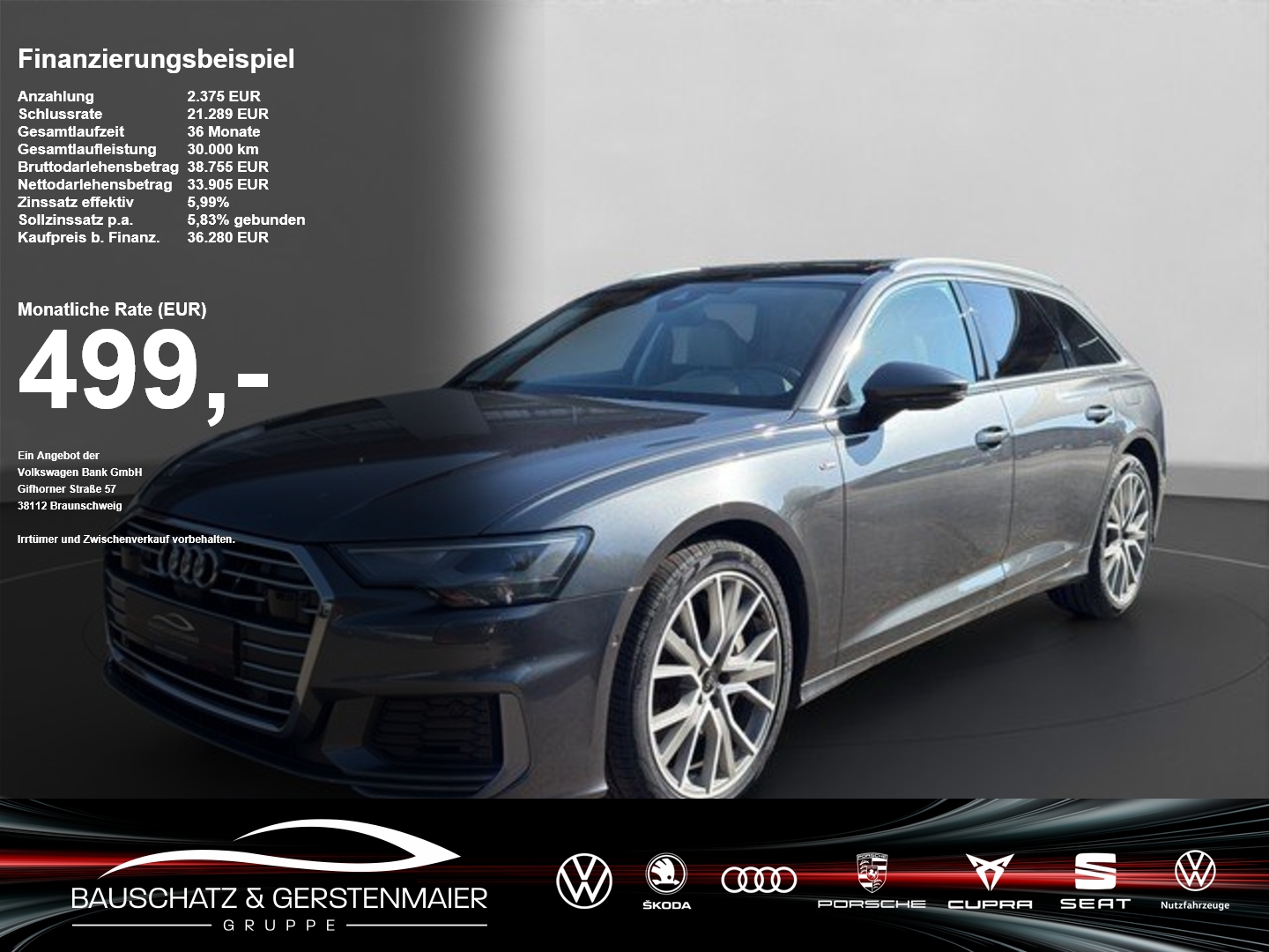 Audi A6 Avant 50 TFSI e quattro design *PANO*LED*B&O* SpurH