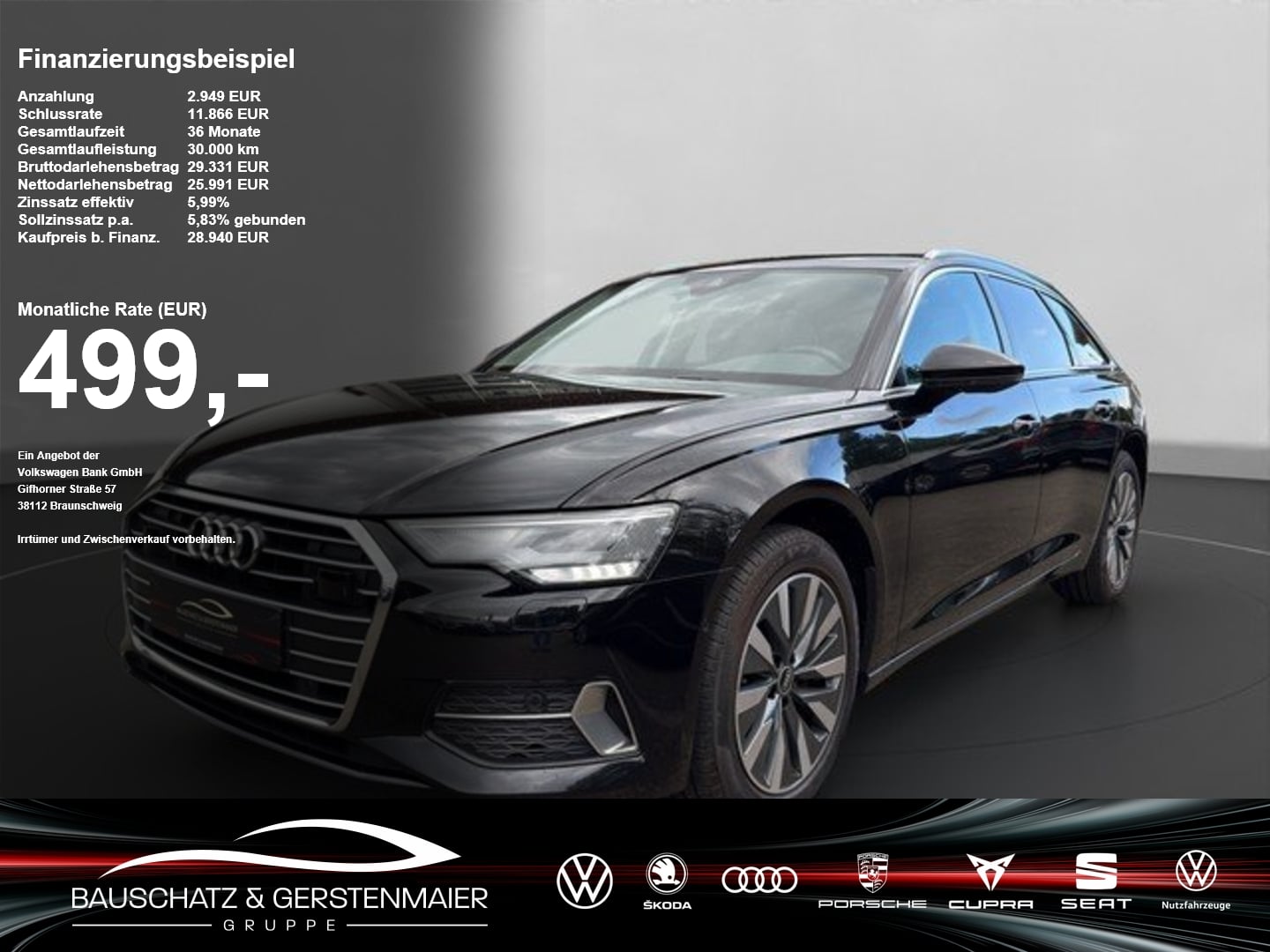 Audi A6 Avant 40 TDI sport *LED*RFK*ACC*SOUND*NAVI* SpurH el.Heck SportS.