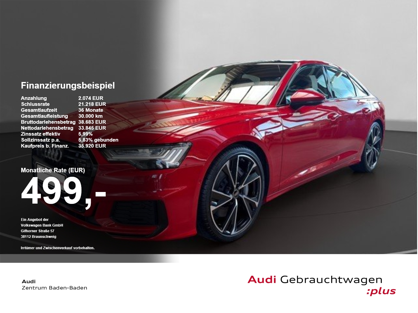 Audi A6 Lim. 50 TFSI e quattro sport *MATRIX*HUD*RFK* SpurH Virtual