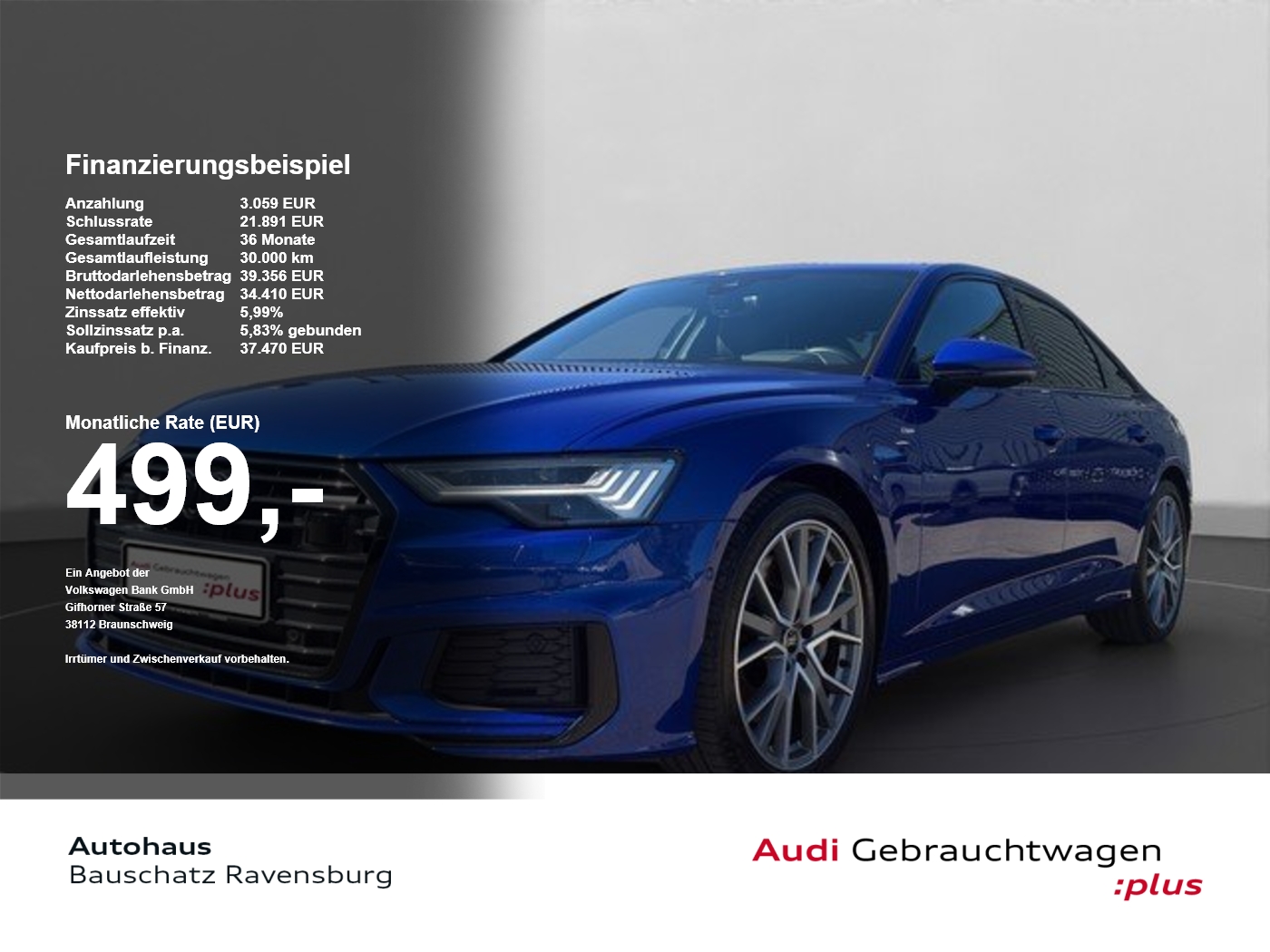 Audi A6 Lim. 50 TFSI e quattro sport *S line*Matrix* SpurH el.Heck