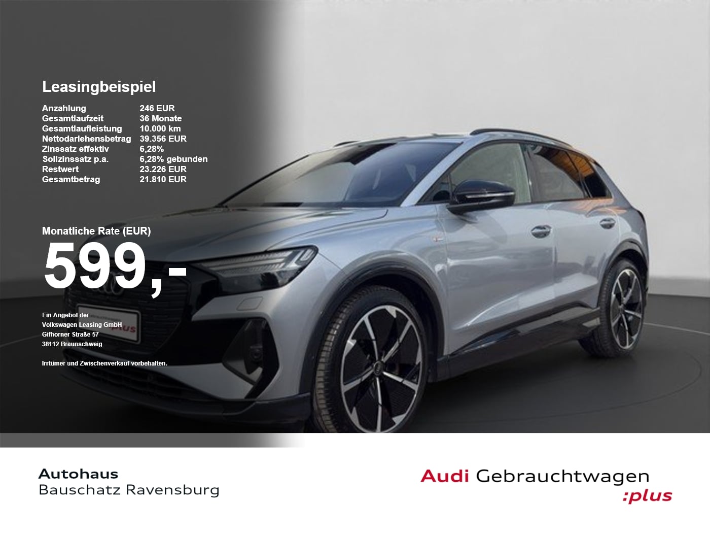 Audi Q4 e-tron 45 quattro *MATRIX*RFK*ACC*HUD*SOUND* Akustikglas PDC