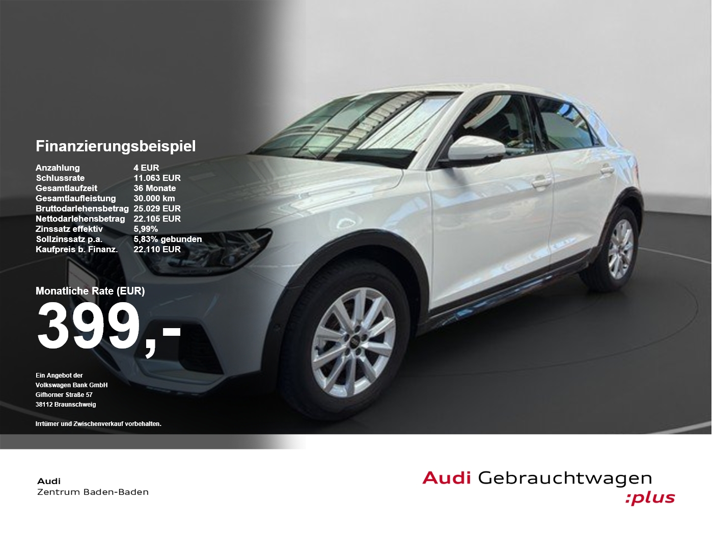 Audi A1 allstreet 30 TFSI SpurH LM PDC Virtual