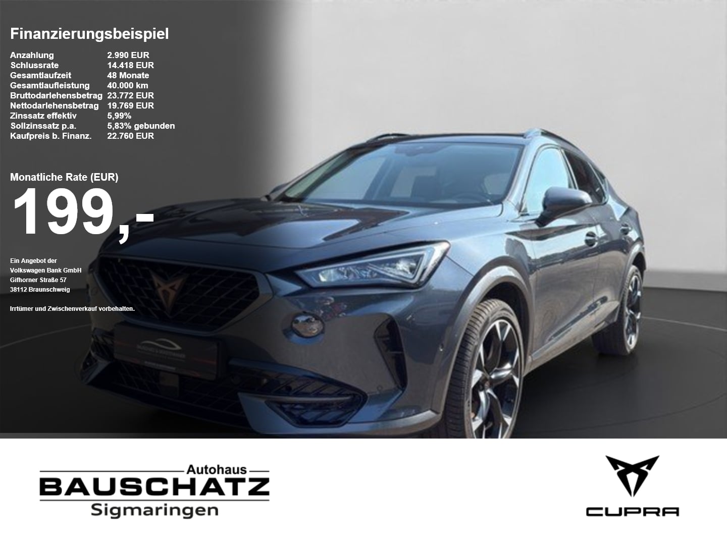 Cupra Formentor 2.0 TDI *LED*NAVI*RFK*ACC*SZH*VIRTUAL* Navi PDC Kam. SHZ Winterp.  SpurH