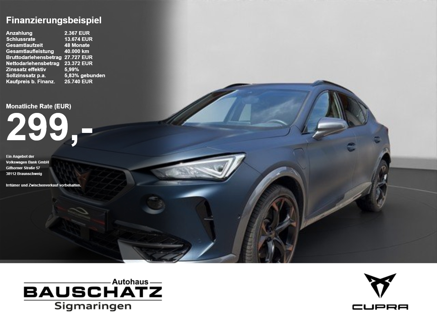 Cupra Formentor VZ e-Hybrid *LED*AHK*RFK*SZH*DCC*ACC* SpurH SpurW PDC el.Heck SHZ