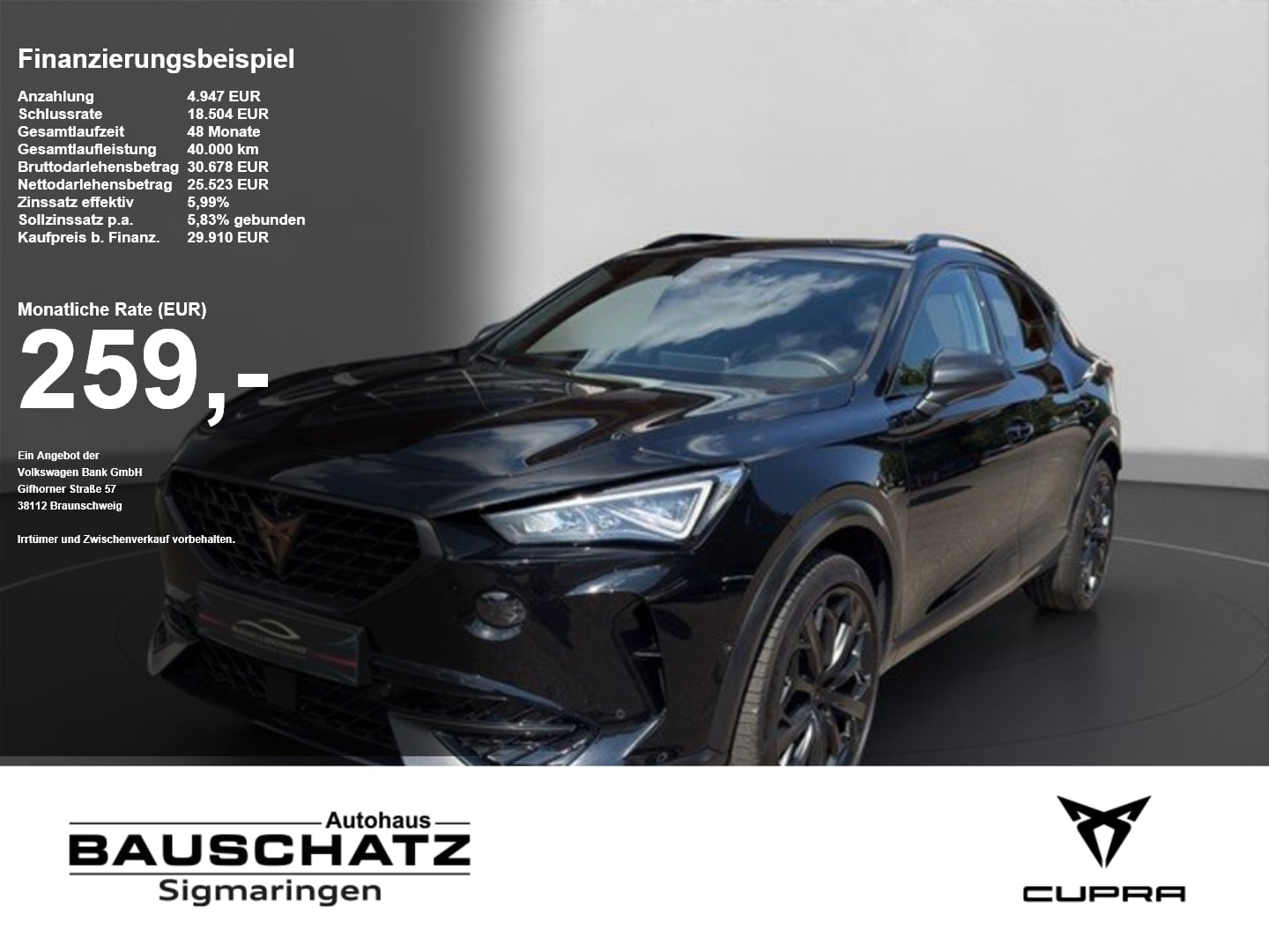 Cupra Formentor VZ 2.0 TSI 4Drive Tribe Edition *PANO* el.Heck