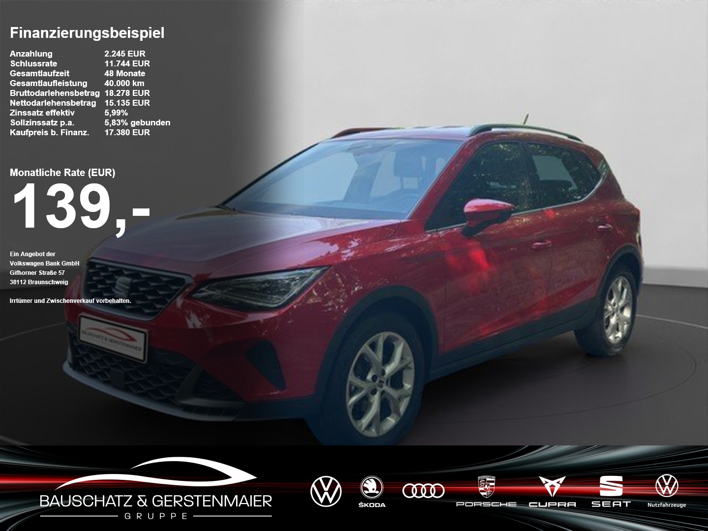 Seat Arona 1.0 TSI FR *LED*RFK*NAVI*SZH*PRIVICY*GRA* Navi PDC LED SHZ SpurH