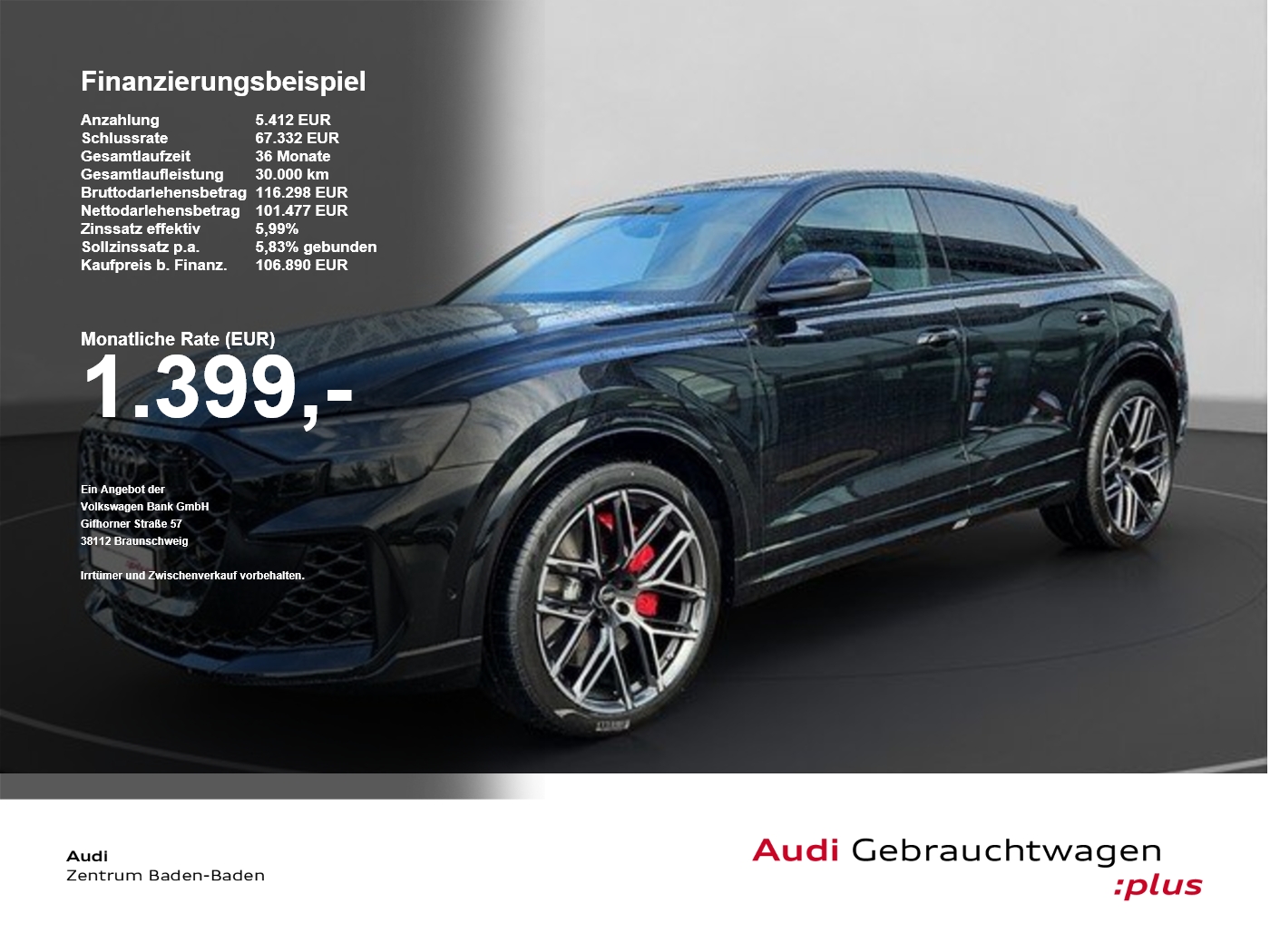 Audi RSQ8 4.0 TFSI quattro 2026 (Facelift) AHK
