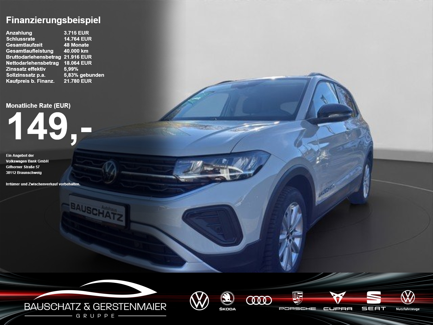 VW T-Cross 1.0 TSI 70 kW Energy 2026 (Facelift) LED
