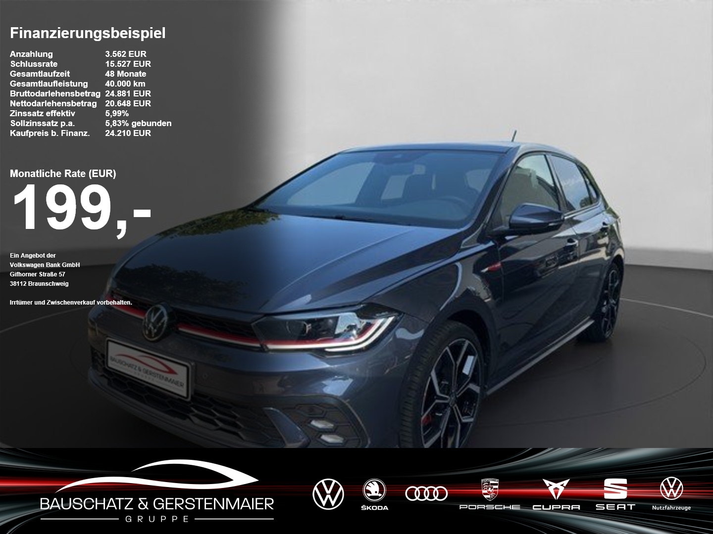 VW Polo GTI 2.0 TSI DSG *RFK*PANO*ACC*DWA*NAVI*LED* ParkAss SpurH KlimaA