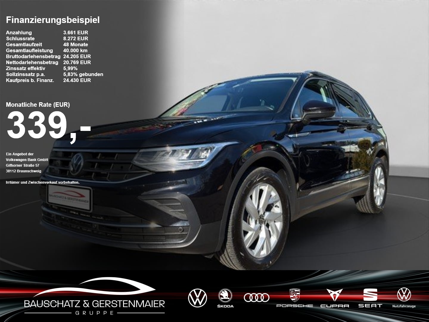 VW Tiguan 2.0 TDI DSG 4Motion Life AHK*NAVILED*SZH AHK LED Navi