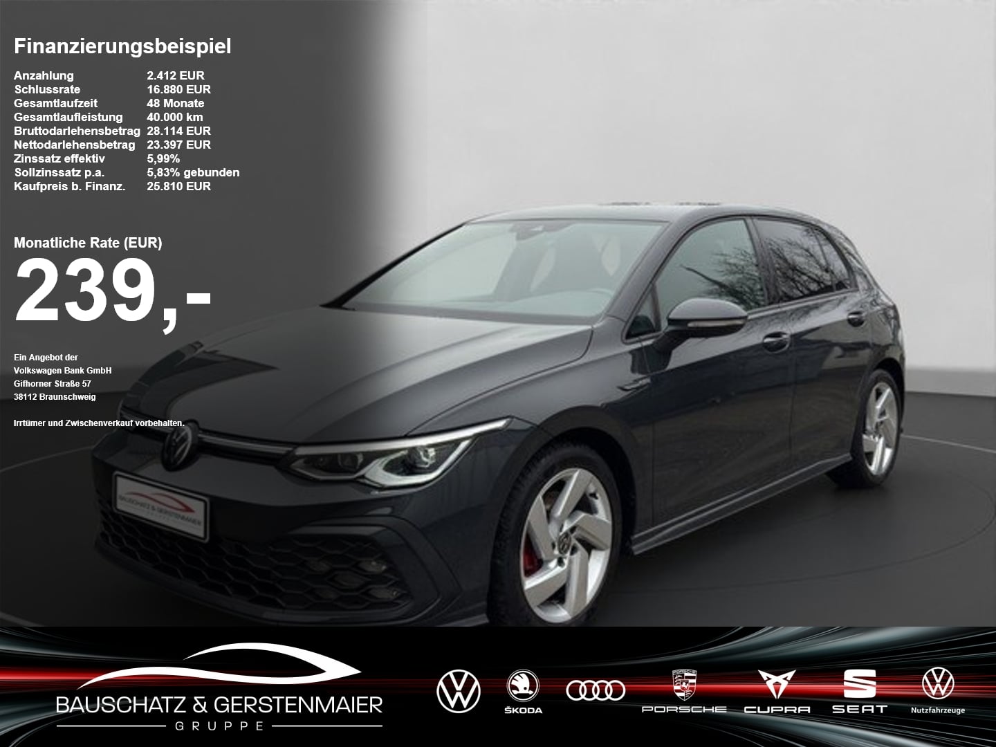 VW Golf VIII GTD 2.0 TDI DSG LED*NAVI*ACC*DCC*SZH Navi KeyLess SHZ Virtual PDC