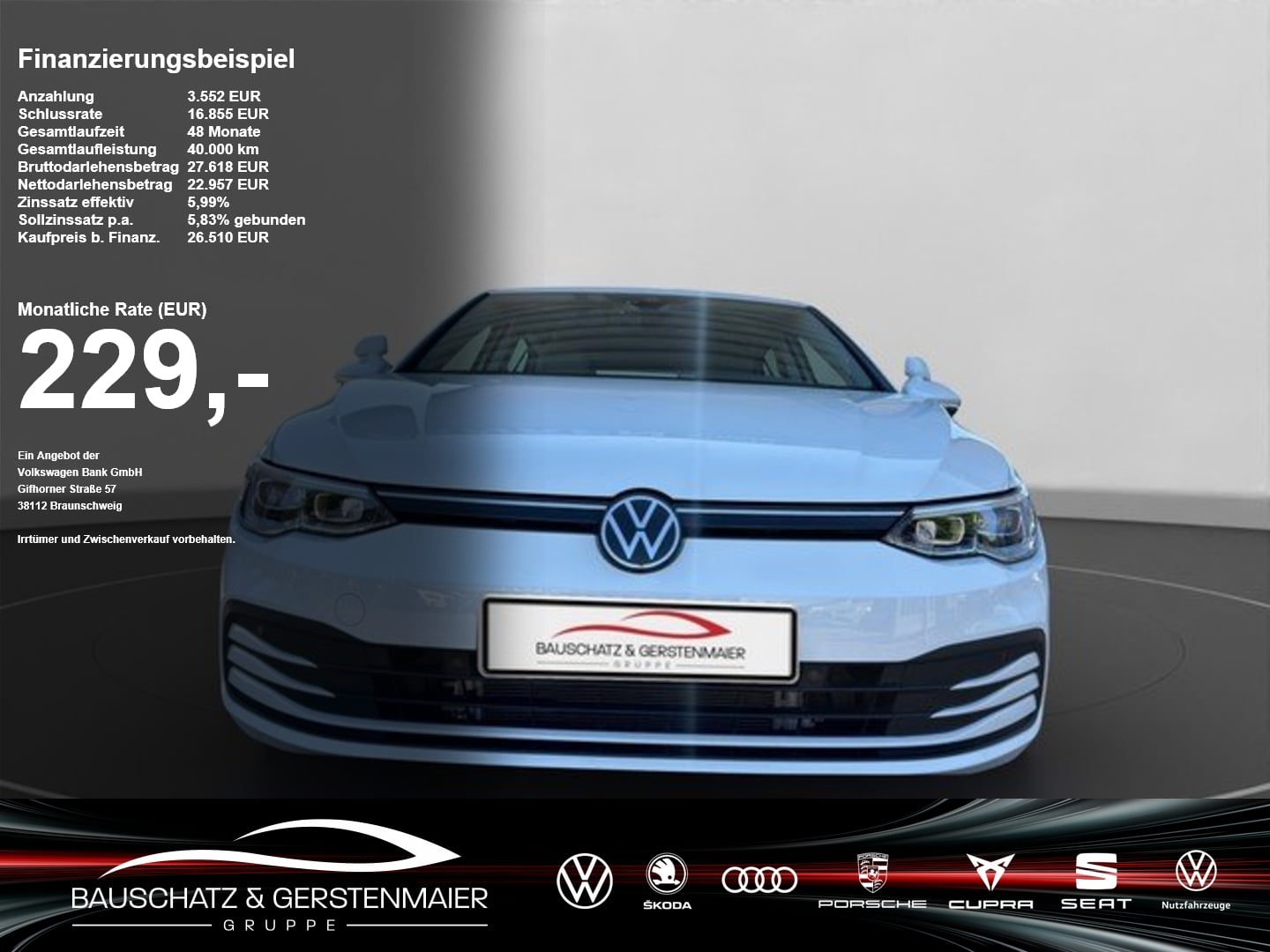 VW Golf VIII 2.0 TDI DSG Life*FAHRSCHULFAHRZEUG AHK Navi DynLicht Kam. LED