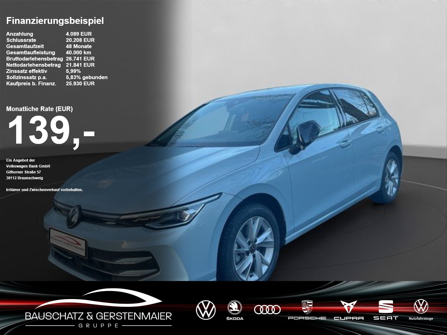 VW Golf VIII 1.5 eTSI DSG Goal Life *LED*NAVI*RFK*