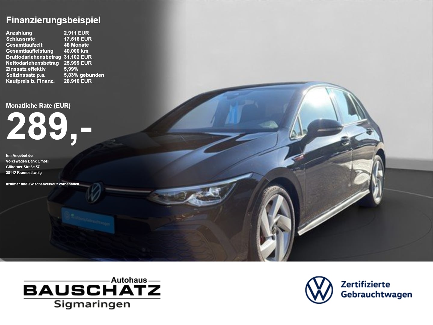 VW Golf VIII GTI 2.0 TSI DSG *LED*NAVI*ACC*SZH*DWA* Navi DynLicht ParkAss KeyLess