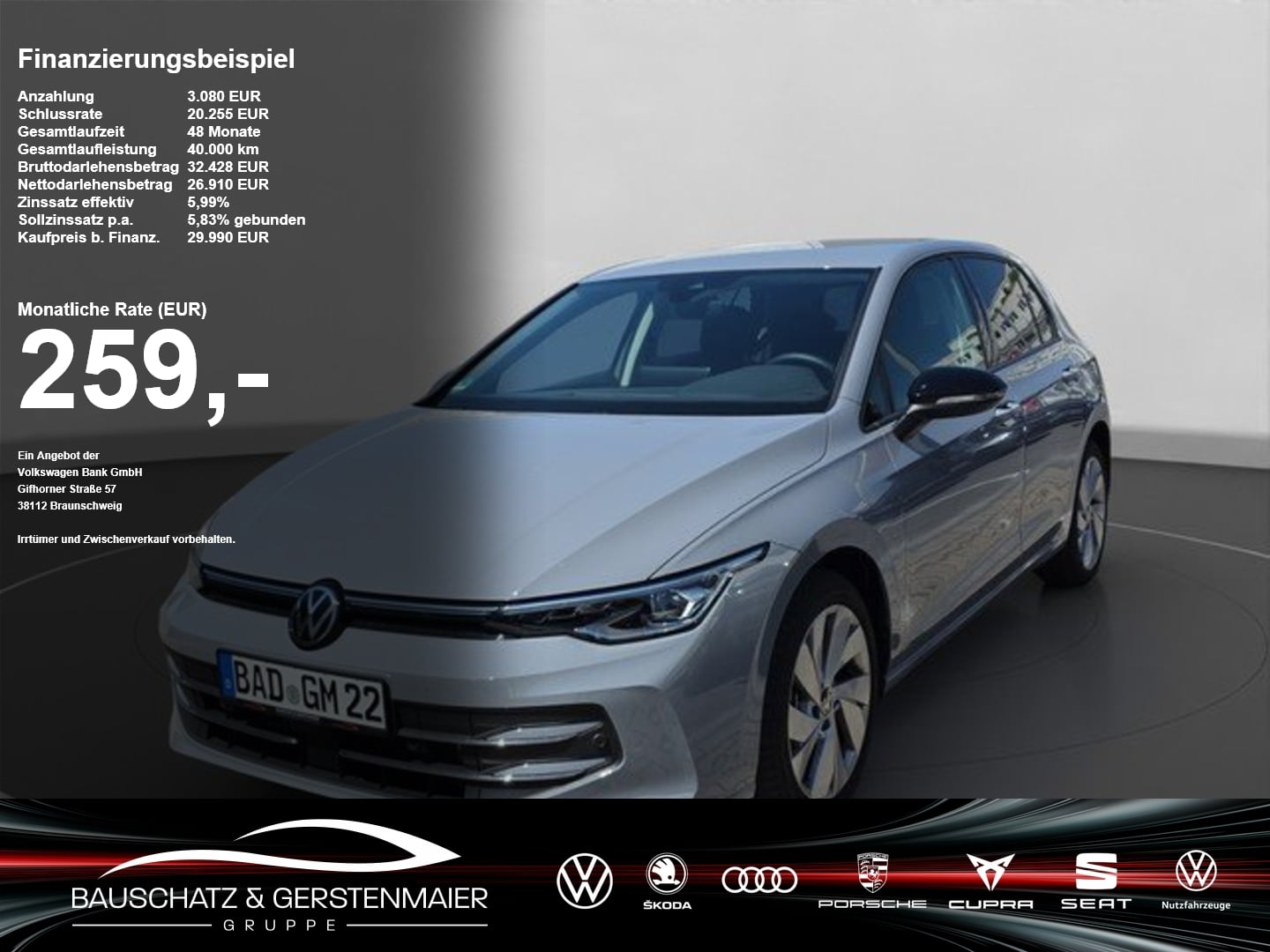 VW Golf 1.5 eTSI DSG Goal Life *LED*NAVI*ACC*RFK*