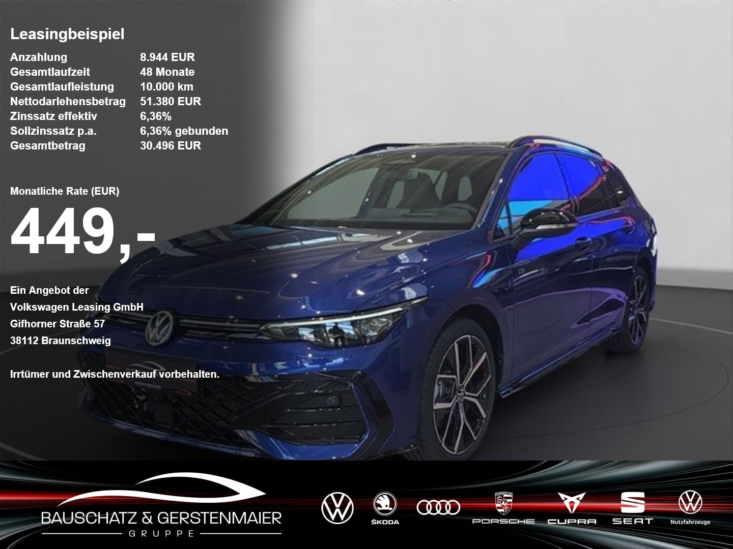VW Golf VIII Variant 2.0 TSI 4MOTION DSG R-Line