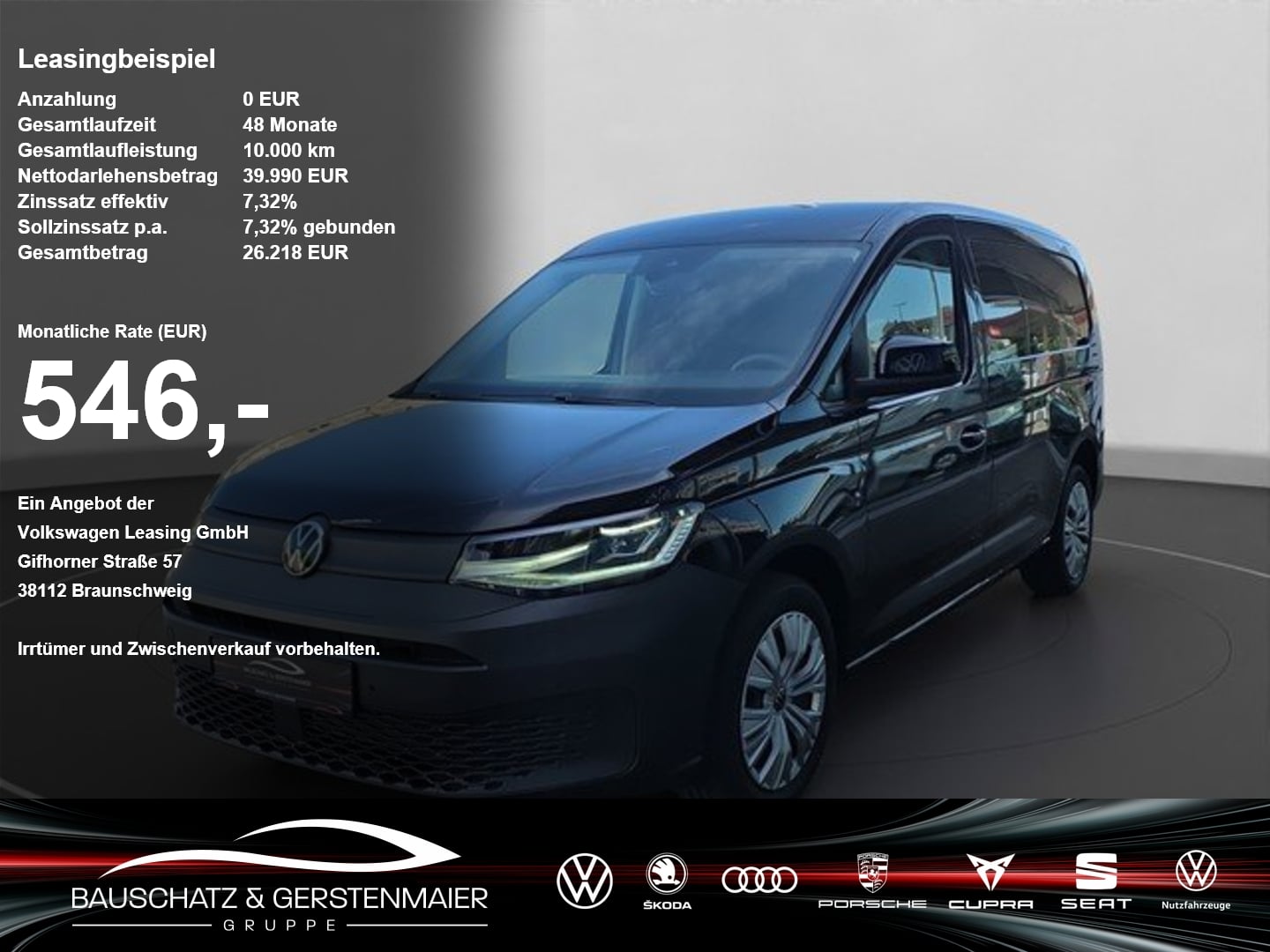VW Caddy Cargo Maxi 2.0 TDI 4MOTION *LED*RFK*SZH*