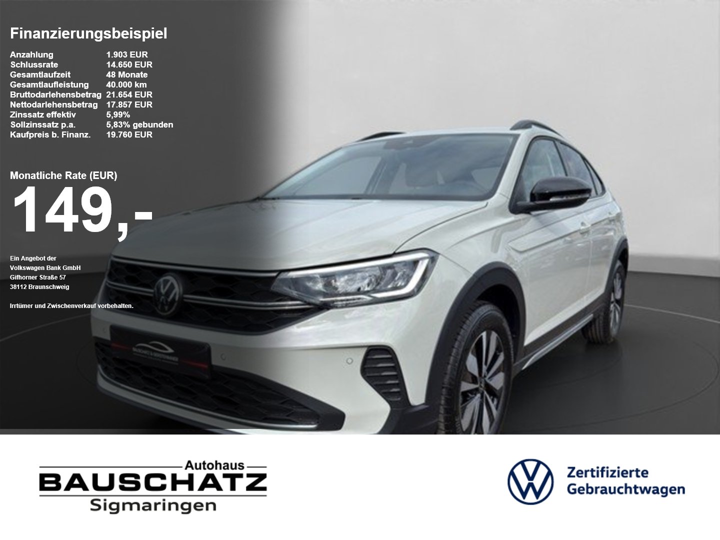 VW Taigo 1.0 TSI Goal Life