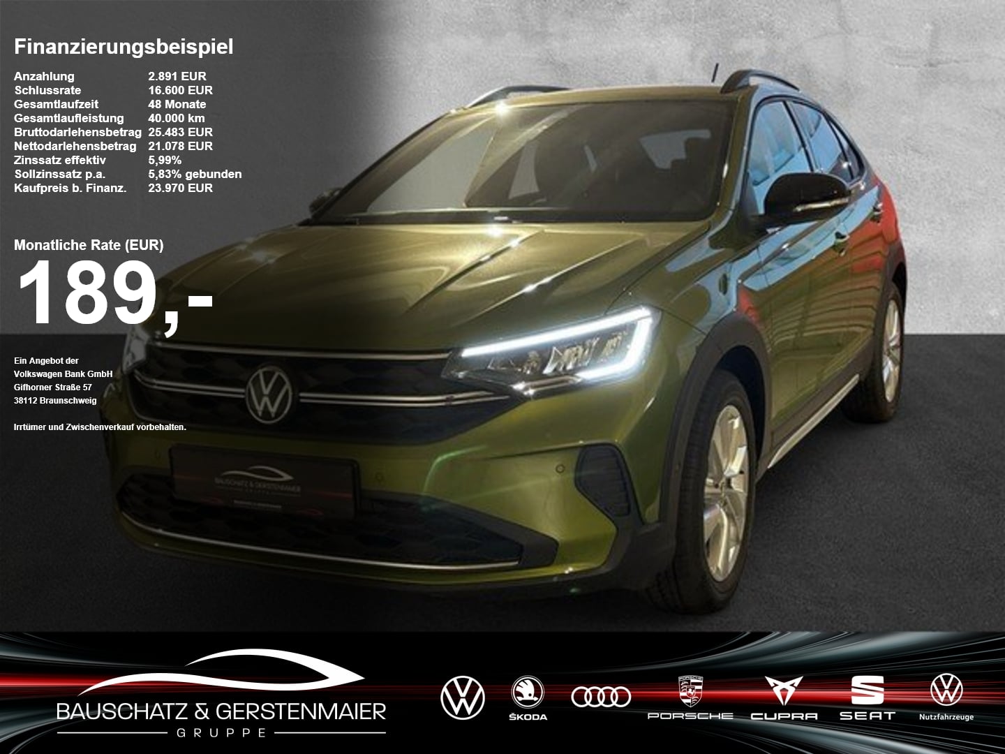 VW Taigo 1.0 TSI DSG Goal Life *LED*NAVI*ACC*RFK*