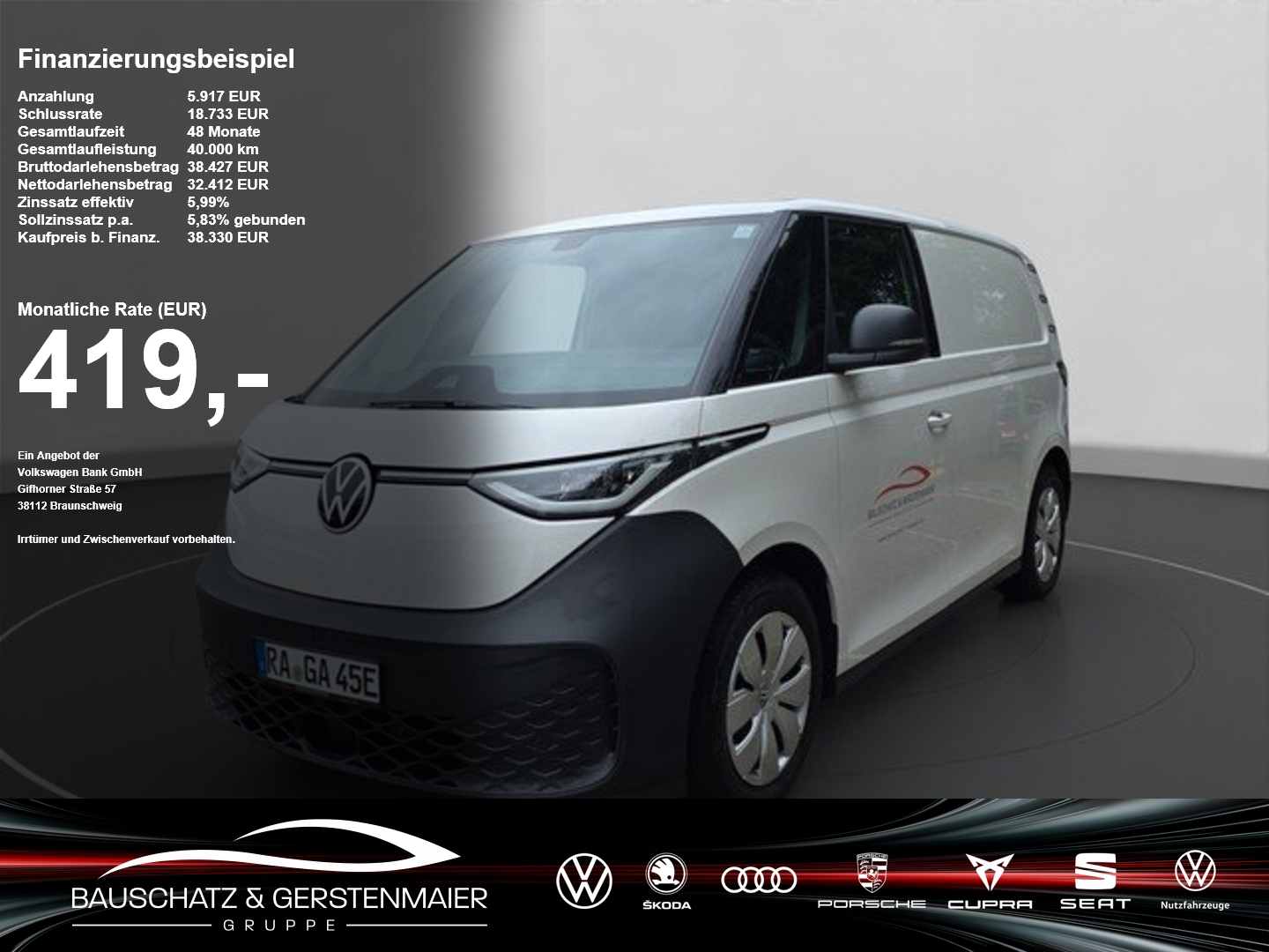 VW ID. Buzz Cargo 150 kW *KLIMA*PDC*LED*